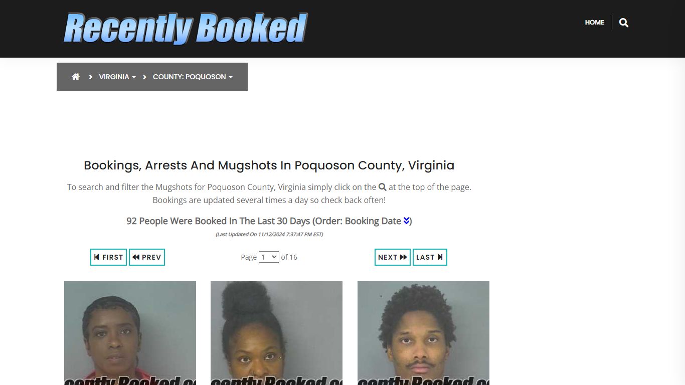 Bookings, Arrests and Mugshots in Poquoson County, Virginia