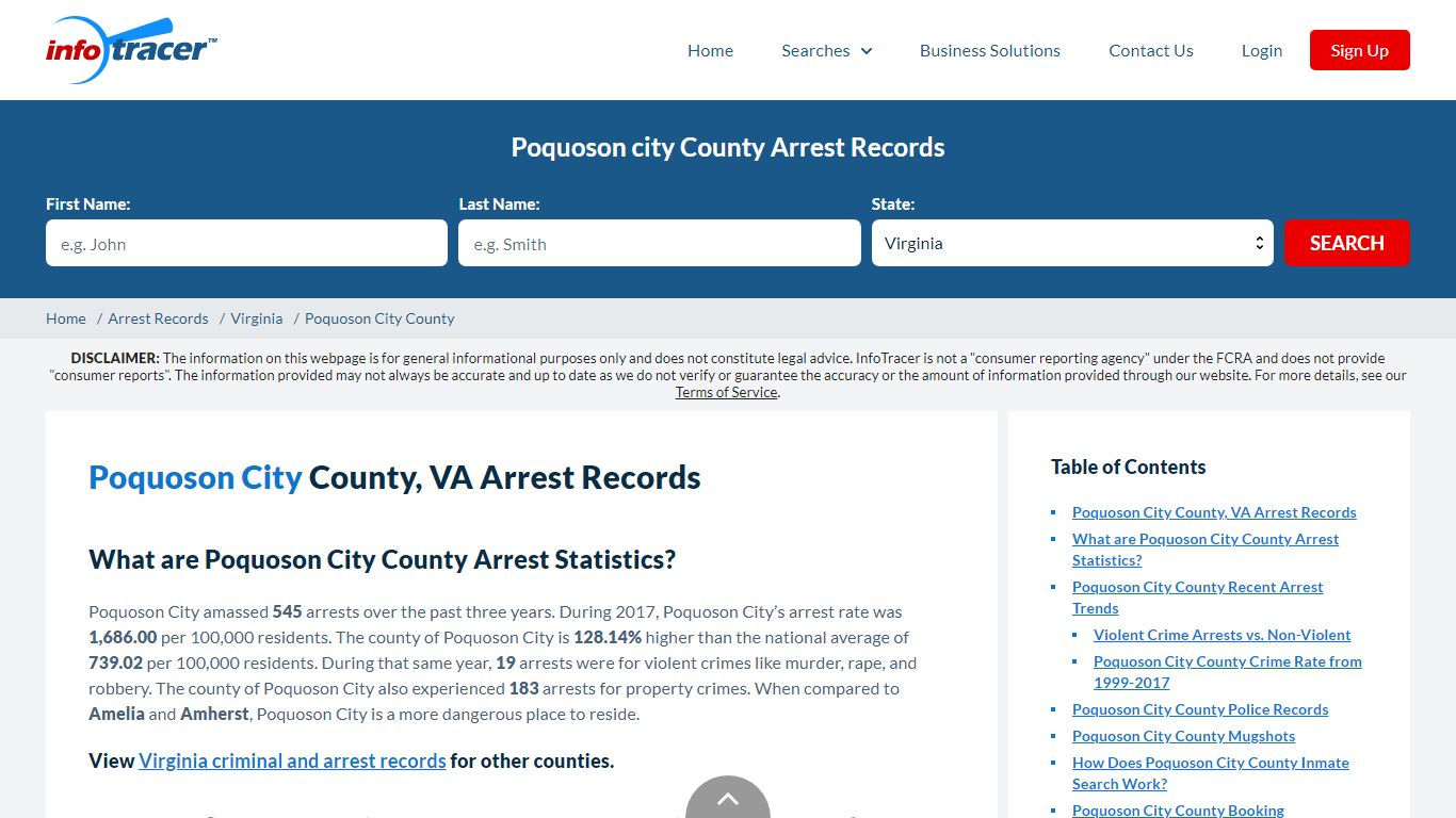 Poquoson City, VA Arrests, Mugshots & Jail Records - InfoTracer